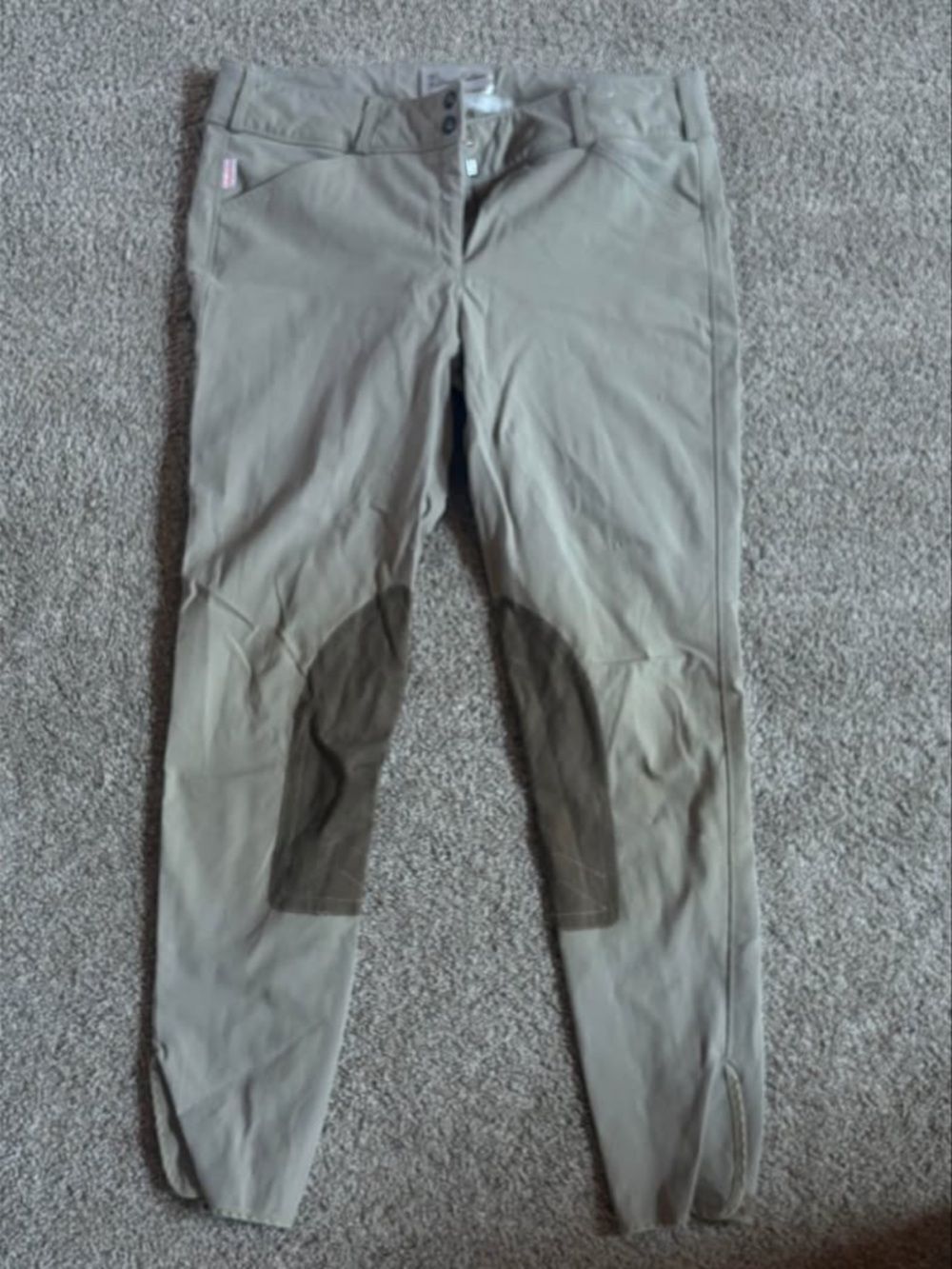 The Tailored Sportsman Tan Breeches with Knee Patches- 32R- Used